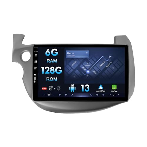 10 Zoll IPS 2 Din Android Autoradio Für Honda Fit Jazz 2007–2014 Mit GPS Navi Unterstützt Bluetooth | DAB | USB | Carplay |Android Auto | WiFi | 4G| MirrorLink | RDS | USB- 6G+128G von MISONDA