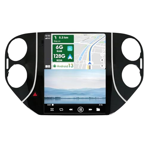 Android Doppel-DIN-Autoradio für VW Tiguan 2010–2015 GPS Navi | Kameramikrofon | 9,7 Zoll IPS | 6G+128G | Unterstützt Carplay/DAB/WiFi/Bluetooth5.0/USB/SWC/DSP/RDS von MISONDA