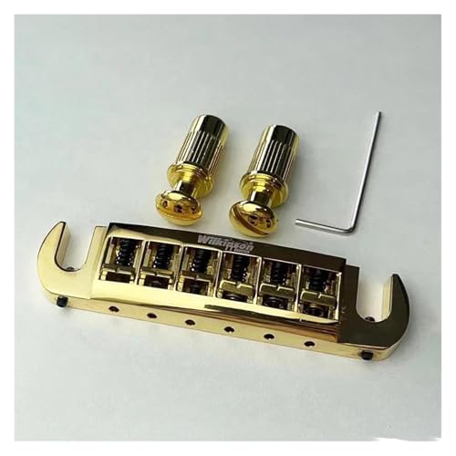 Gitarrenbrücken-Bausatz LP/SG Integrated Bridge E-Gitarre Steg Saitenhalter Gold von MJHYUGR