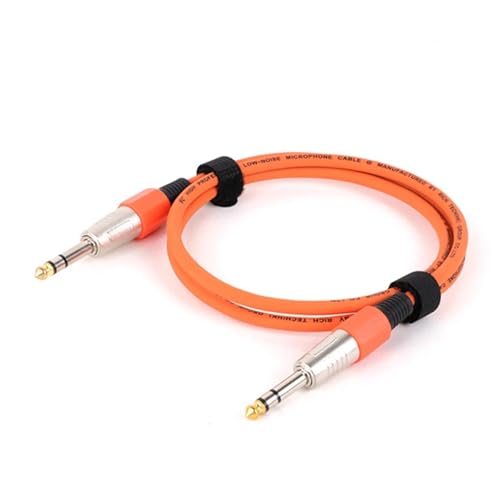 MJHYUGR Instrumentenkabel 1PC 1/4 Zoll Gerades Instrumentenkabel Mono Professionelles Gitarrenkabel Für Gitarren-Bass-Verstärker-Tastatur(Orange,15m) von MJHYUGR