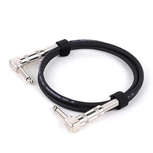 MJHYUGR Instrumentenkabel 6,35 MM Mono Balanced1/4 Winkel Zu Winkel Lautsprecher Verstärker Kabel Für Gitarre Keyboard‎ Dual Kanal Kabel 1PC(Black,5m) von MJHYUGR