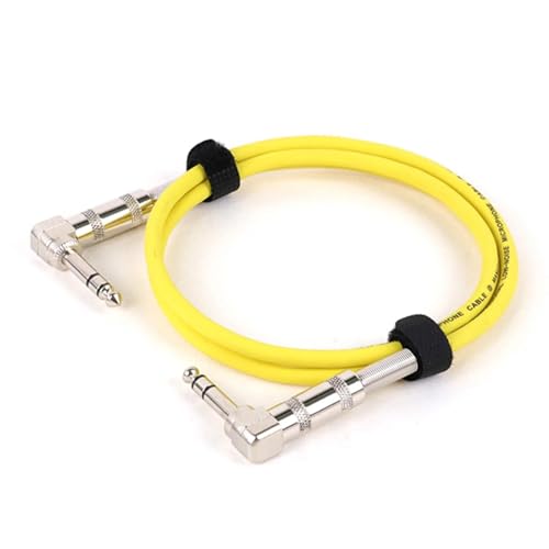 MJHYUGR Instrumentenkabel 6,35 MM Stereo Ausgewogene 1/4 Winkel Zu Winkel Lautsprecher Verstärker Kabel Für Gitarre Keyboard‎ Dual Kanal Kabel 1PC(Yellow,8m) von MJHYUGR