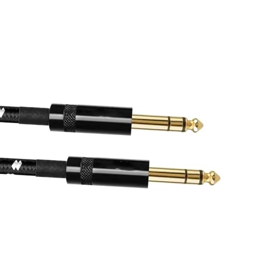 MJHYUGR Instrumentenkabel Kabel 6,5mm Jack Auf 6,5mm Mikrofon Gitarre Verstärker Player Lautsprecher(1.5m) von MJHYUGR