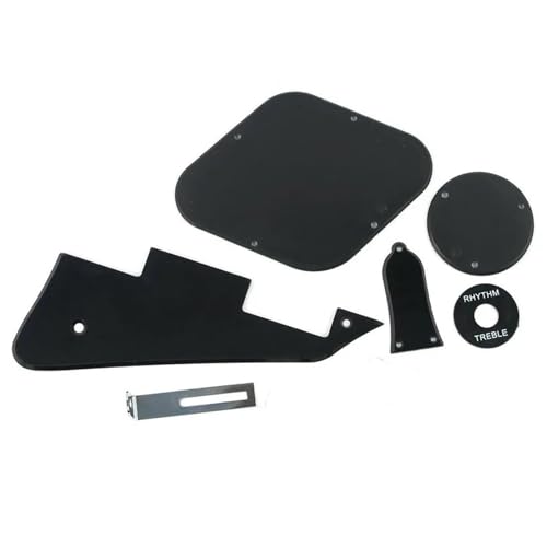 PVC Für LP E-gitarre Schlagbrett Scratch Platte Mit Chrom Halterung Schrauben Kits Für Gitarre Schlagbrett Teile Zubehör E-Gitarren-Schlagbrett hinten von MJHYUGR