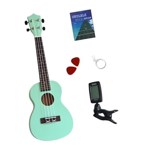 ukulele erwachsene 23-Zoll-Ukulele Aus Holz Mit Vier Saiten Und Kleinem Stimmgerät Für Anfänger(Green) von MJHYUGR