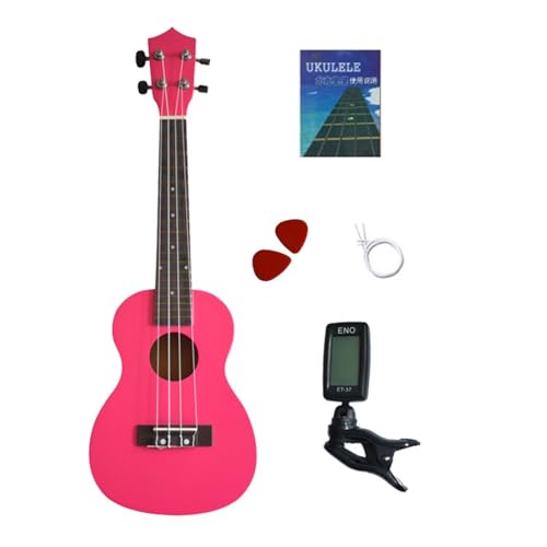 ukulele erwachsene 23-Zoll-Ukulele Aus Holz Mit Vier Saiten Und Kleinem Stimmgerät Für Anfänger(Red) von MJHYUGR