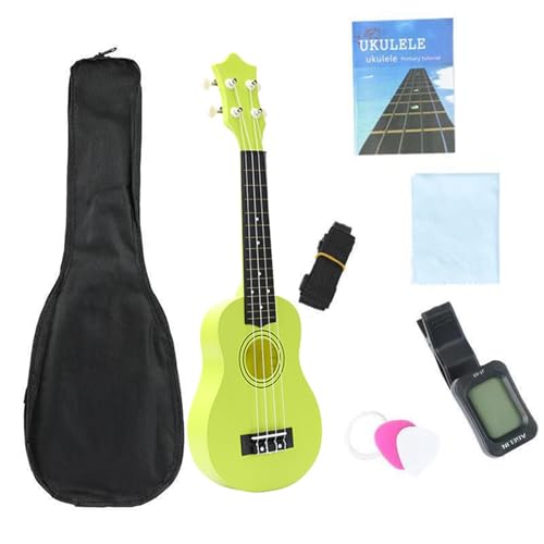 ukulele erwachsene Voll Ausgestattete Ukulele Aus Kunststoffholz + Gigbag + Stimmgerät + Gurt + Tuch + Englisches Handbuch(4) von MJHYUGR