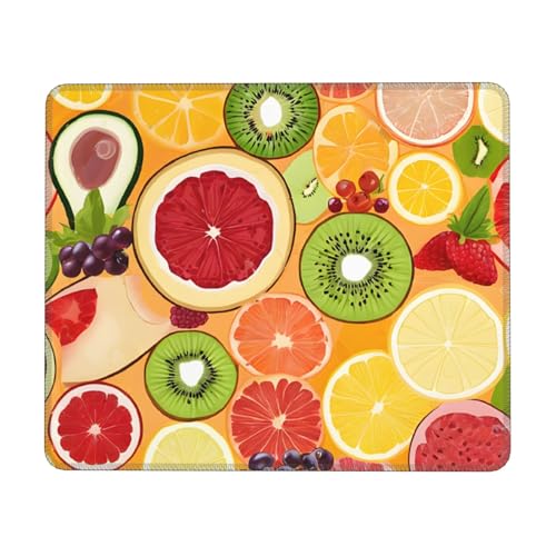 Gaming Desk MousePad, Small Computer Desk MousePads, Office Supplies, Office Decor and Gifts for Women Men - Kiwi Watermelon von MLMNBVC