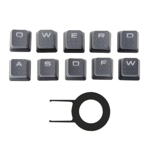 10 x hintergrundbeleuchtete Tastenkappen für RGBK70 K95 K63 K65 mechanische Tastatur-Tastenkappen, Ersatz-Slip von MLWSKERTY