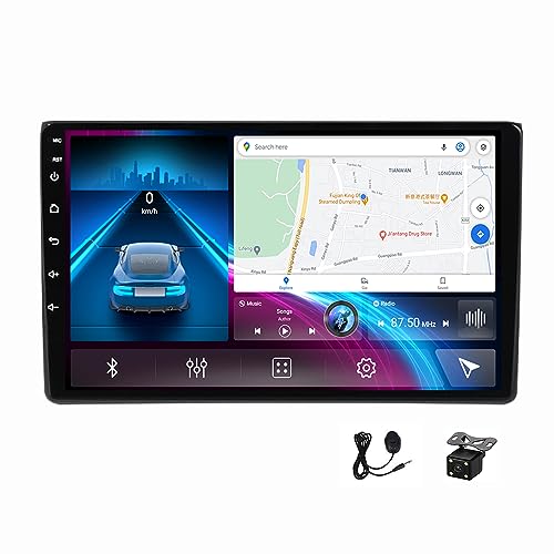 Doppel-DIN Android 12 Autoradio mit Backup-Kamera Touchscreen 9 Zoll Autoradio MP5-Player für A4 B8 B7 B6 S4 RS4 2002 ~ 2008 Unterstützung 4G/WiFi/Carplay/Auto/USB/DSP/RDS, 4G WiFi 3G+32G von MLXABH