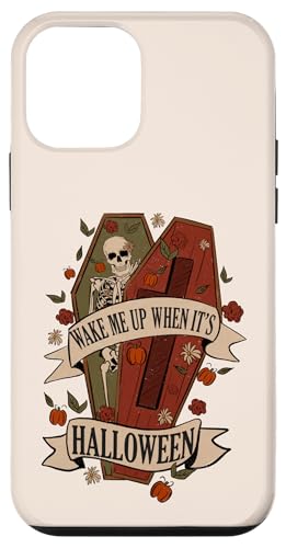 Hülle für iPhone 12 mini Wake Me Up When It's Halloween Skelett Sarg von MM Squad Witchy Witch Halloween