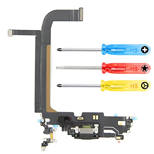 MMOBIEL Ladebuchse Kompatibel mit iPhone 13 Pro Max 2021 - Dock Connector USB C - Audio Jack/Mikrofon/Antenne Ersatz - Inkl. Schraubenzieher von MMOBIEL