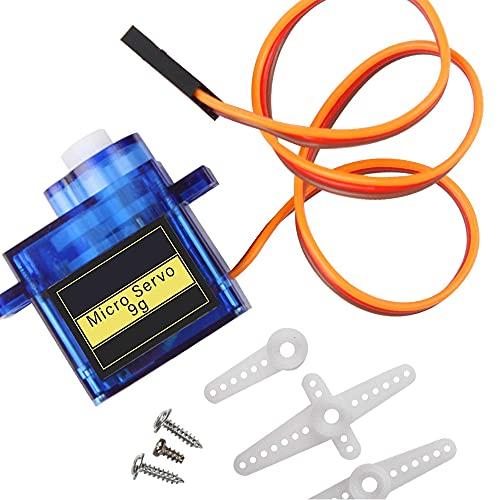 MMOBIEL SG90 9g Micro-Servo-Motor-Kit für RC-Drohne/Auto/Flugzeug/Hubschrauber/Fahrzeuge/Roboter/kompatibel mit Arduino-Projekten und Raspberry Pi, inkl. Schrauben und 3 Servo-Armen von MMOBIEL