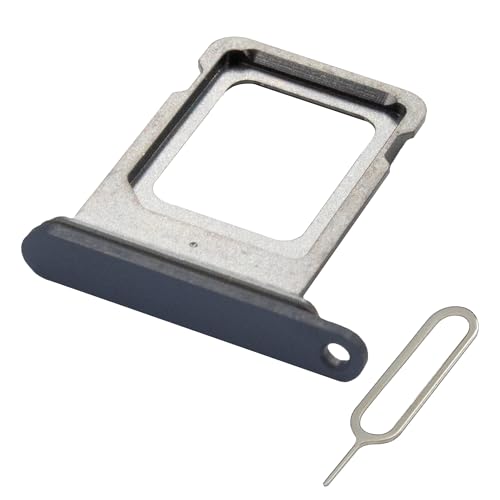 MMOBIEL SIM-Kartenhalter Kompatibel mit iPhone 15 Pro/15 Pro Max - SIM-Tray - SIM-Kartensteckplatz - SIM-Kartenhalter Ersatz - Inkl. SIM-Nadel und wasserdichtem Gummiring - Blau von MMOBIEL