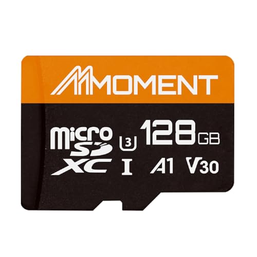 MMOMENT 128 GB Micro SDXC-Karte, A1, UHS-I, U3, V30, Class10 kompatibel, Lesegeschwindigkeit bis zu 95 MB/s, Schreibgeschwindigkeit bis zu 65 MB/s, SD-Adapter im Lieferumfang enthalten von MMOMENT