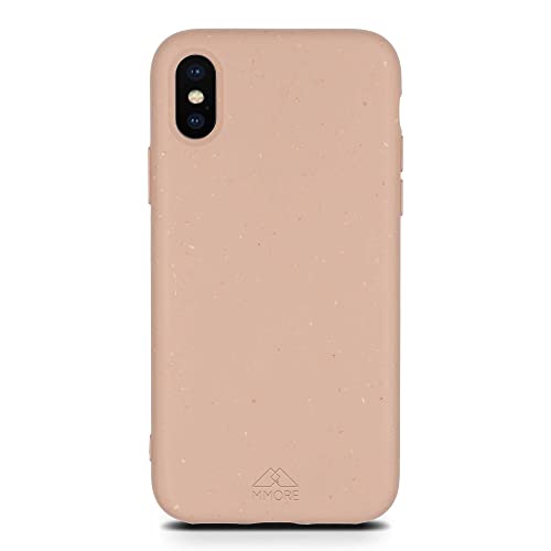 MMORE – Biologisch Abbaubare Handyhülle, Pastel Rosa, kompatibel mit iPhone X | XS - Umweltfreundlich, Kompostierbar, aus Pflanzen - Voller Schutz, Langlebig, Sturzgeprüft, Schlank Design von MMORE