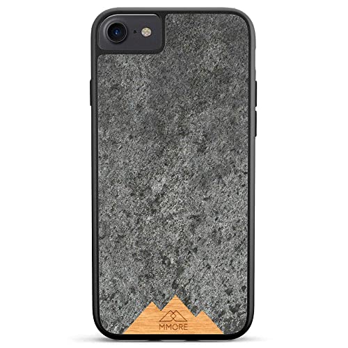 MMORE - Handyhülle Ausechter Bergstein Material, kompatibel mit iPhone 6 | 6S | 7 | 8 | SE2 2020 | SE3 2022 - Voller Schutz, Langlebig, Sturzgeprüft, Schlank Design von MMORE