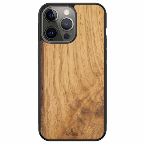 MMORE - Handyhülle aus Eichenholz Holz, kompatibel mit iPhone 16 Pro Max - Voller Schutz, Langlebig, Sturzgeprüft von MMORE