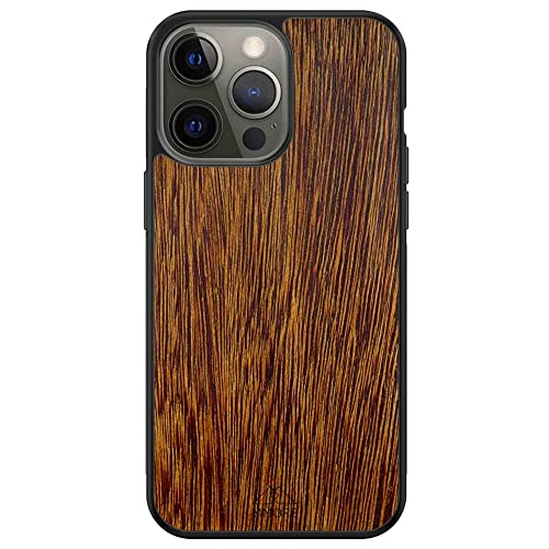 MMORE - Handyhülle aus Sucupira Holz, kompatibel mit iPhone 13 Pro Max - Voller Schutz, Langlebig, Sturzgeprüft von MMORE