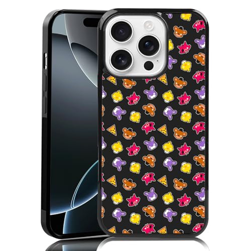 MMYAJT FNAF FNAF Handy-Schutzhülle mit niedlichem Cartoon-Bär und Fuchs, passend für iPhone 16 Pro, stoßfeste TPU-Schutzhülle, Geschenk für Jungen, Mädchen, Männer, Frauen von MMYAJT