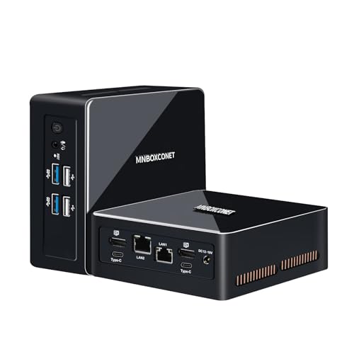 MNBOXCONET Mini PC Computer 12th Gen Core i5-1235U(up to 4.4GHz), Small Desktop Windows 11 Pro Büro, DDR5 64GB RAM 2TB NVMe SSD, lris Xe Graphics, Dual i226V 2.5GbE LAN, WiFi6/BT5.2, USB3.2 von MNBOXCONET