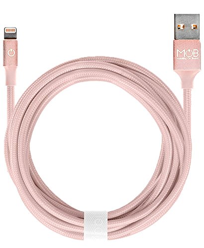 Mobility On Board Kabel Lightning wendbar 2 m Nylon Gold Rosa von MOB – MOBILITY ON BOARD