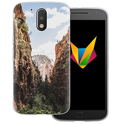 Mobilefox Berge Silikon TPU Schutzhülle 0,7mm dünne Handy Soft Case Cover Hülle für Motorola Moto G4 Plus Grand Canyon von Mobilefox