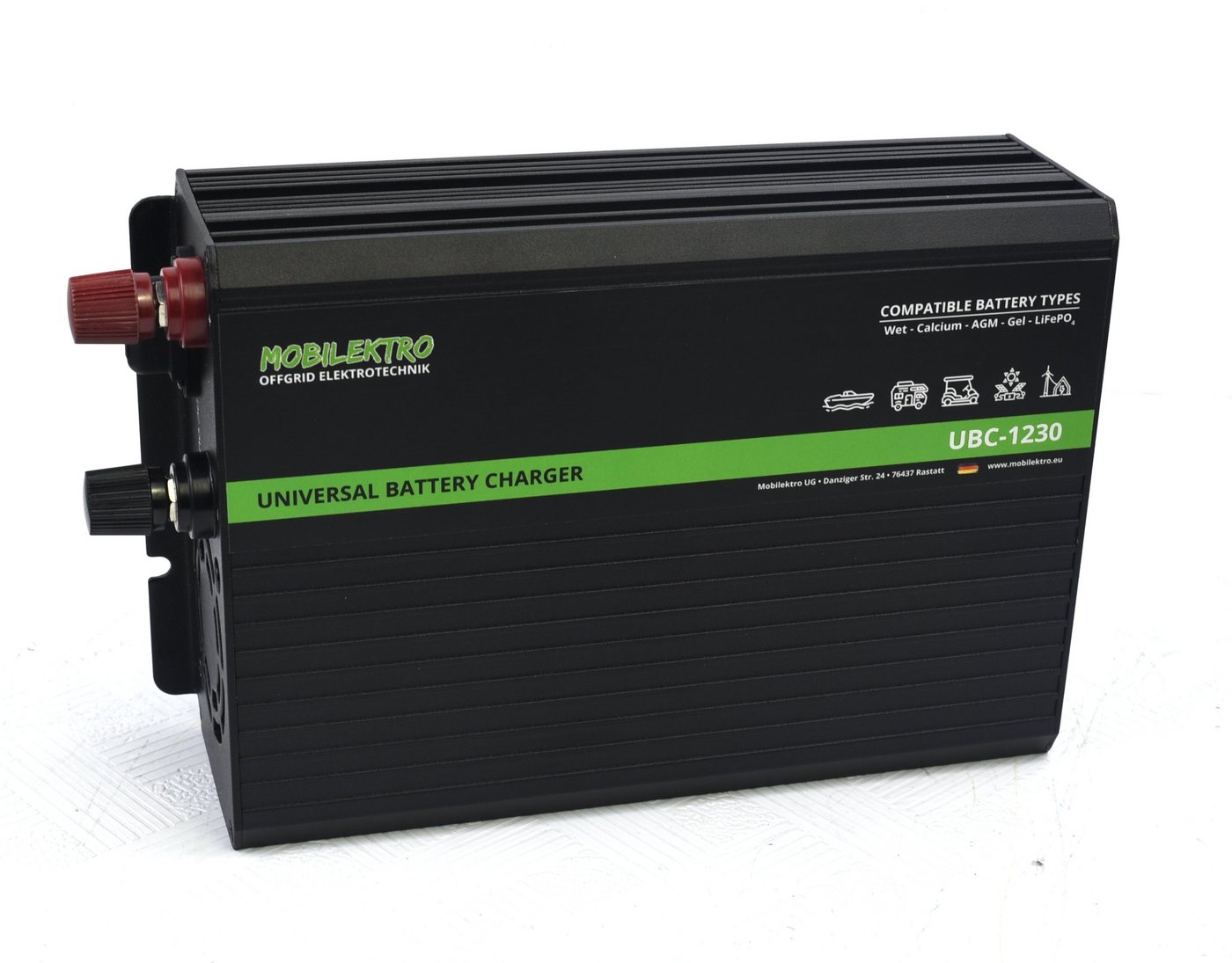 MOBILEKTRO Universales 12V Batterie-Ladegerät (10A / 20A / 30A / 40A, geeignet für LiFePO4/AGM/GEL/Nass Batterien) von MOBILEKTRO