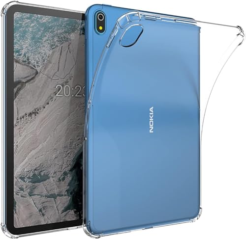 MOBISTAR Gel-Schutzhülle für Nokia T10 20,3 cm (8 Zoll), leicht, ultraweich und schlank, transparent, TPU-Seiteneckenschutz, Stoßfängerabdeckung, transparent von MOBISTAR