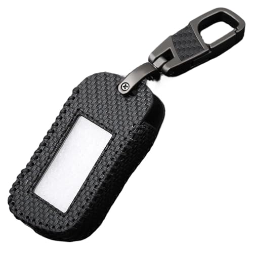 Autoschlüsselhülle Carbon Fiber Style Ledertasche Für Starline A93 A63 Auto Alarm Fernbedienung Schlüsselanhänger Abdeckung(1 UK) von MODADA