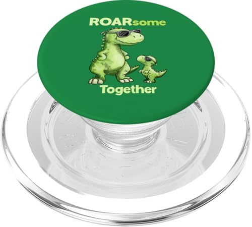 Dinosaurier Familie Roarsome Together Dino Spruch Mama Papa PopSockets PopGrip für MagSafe von MODARTIS