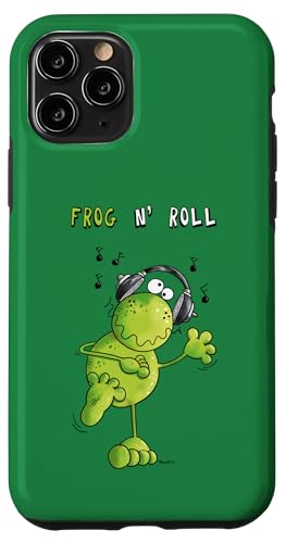 Hülle für iPhone 11 Pro Frog N' Roll Frosch I Fun Wortspiel Cartoon Kopfhörer Musik von MODARTIS