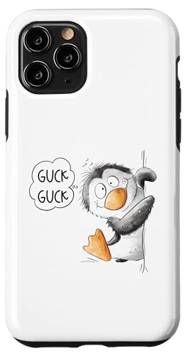 Hülle für iPhone 11 Pro Guck Guck Pinguin Cartoon Tiermotiv Für Tierliebhaber Fun von MODARTIS