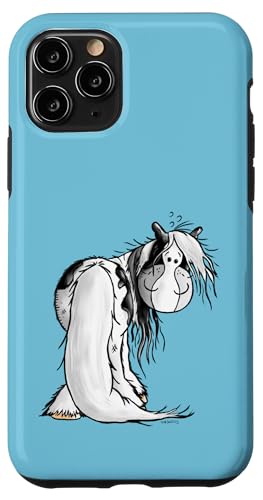 Hülle für iPhone 11 Pro Happy Pinto Pferd Cartoon Irish Tinker Schecke Pferde Reiter von MODARTIS