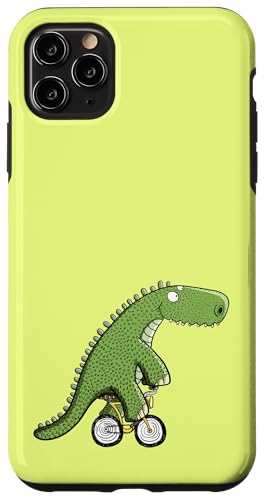 Hülle für iPhone 11 Pro Max Happy Fahrrad Fahrer Dino I Biker Dinosaurier I Rad Fun von MODARTIS