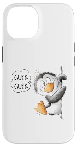 Hülle für iPhone 14 Guck Guck Pinguin Cartoon Tiermotiv Für Tierliebhaber Fun von MODARTIS