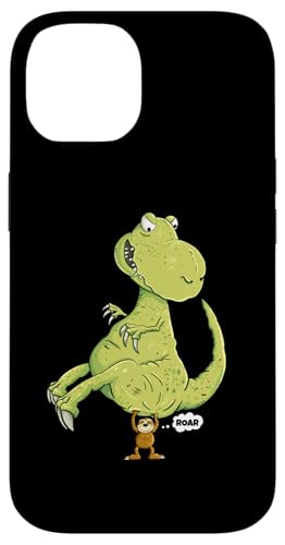 Hülle für iPhone 14 Lustiges Faultier Und Dino Cartoon Tiermotiv Fun von MODARTIS