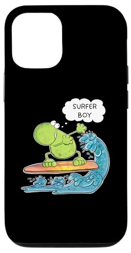 Hülle für iPhone 15 Pro Surfer Boy Frosch Welle Hawaii Surfboard von MODARTIS