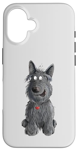 Hülle für iPhone 16 Pfiffiger Scottish Terrier Hund Cartoon Hundemotiv Tiermotiv von MODARTIS