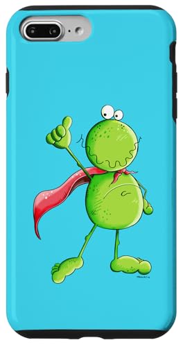 Hülle für iPhone 7 Plus/8 Plus Super Frosch Held Comicfigur Tiermotiv Hero Cartoon Fun von MODARTIS