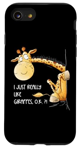 Hülle für iPhone SE (2020) / 7 / 8 I Just Really Like Giraffes Giraffe Cartoon Wildtier Spruch von MODARTIS