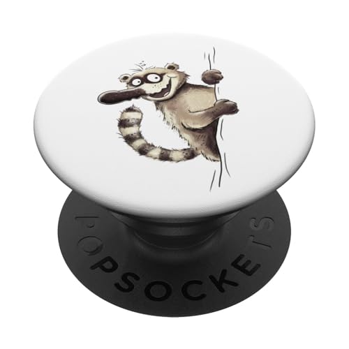 Lustiger Nasenbär Cartoon Tiermotiv Für Tierliebhaber Fun PopSockets Klebender PopGrip von MODARTIS