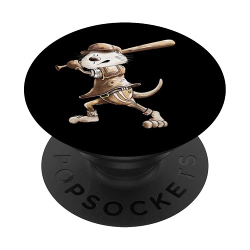 Lustiger Otter spielt Baseball Baseballspieler PopSockets Klebender PopGrip von MODARTIS