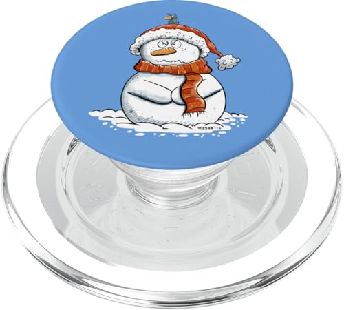 Mürrischer Nö Schneemann Weihnachten Humor Statement PopSockets PopGrip für MagSafe von MODARTIS