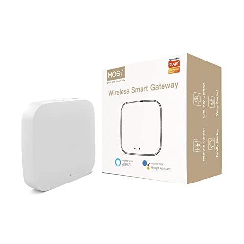 MOES Tuya ZigBee und BLE Multi-Mode Smart Home Gateway WiFi Mesh Hub, Arbeit mit Tuya ZigBee oder BLE Smart Home Produkten, Sprachsteuerung über Alexa Google Home von MOES