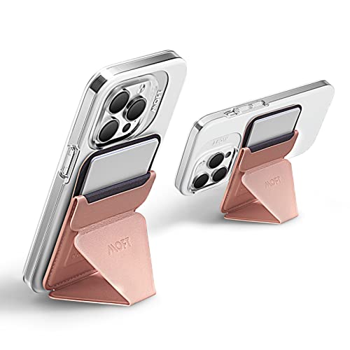 MOFT Magnetischer Handy Wallet Ständer, Veganem Leder Kartenhalter Stand Kompatibel mit Magsafe iPhone 16 15 14 13 12 Serie, 3 Betrachtungswinkel von MOFT