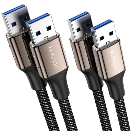 MOGOOD USB 3.0 Kabel (1M,2Stück), Super Speed Kabel A Stecker auf A Stecker, Übertragungsraten bis zu 5Gbit/s kompatibel mit HDD, DVD, Drucker,Kameras, Festplattengehäusen von MOGOOD