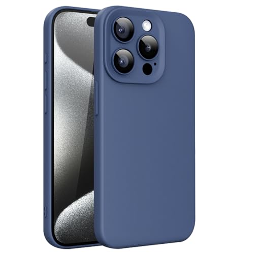 MOHDHAF-Ultra -Dünne Hülle Für iPhone 15 Pro Max/15 Pro/15 Plus/15- Weich und Flexibel Silikon Handyhülle Mit Objektiv Schutz Telefon Telefonhülle(Blue1, 15Plus) von MOHDHAF