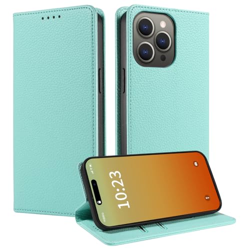 MOJIA Hülle für Blackview Shark 8, [Starker Magnetverschluss] Premium PU Leder Wallet Case Flip Handyhülle, Kartenhalter Multifunktionshülle. Minzgrün von MOJIA