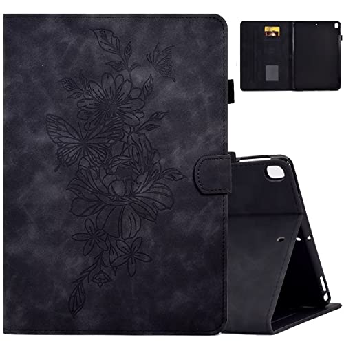 MOKASE Hülle für 2022 2020 Samsung Galaxy Tab S6 Lite 10.4 Zoll, Wildleder Ständer Tasche, Automayic Schlaf/Aufwach Folio Fall mit Stifthalter für Galaxy Tab S6 Lite [SM-P610/P613/P615/P619], Black von MOKASE